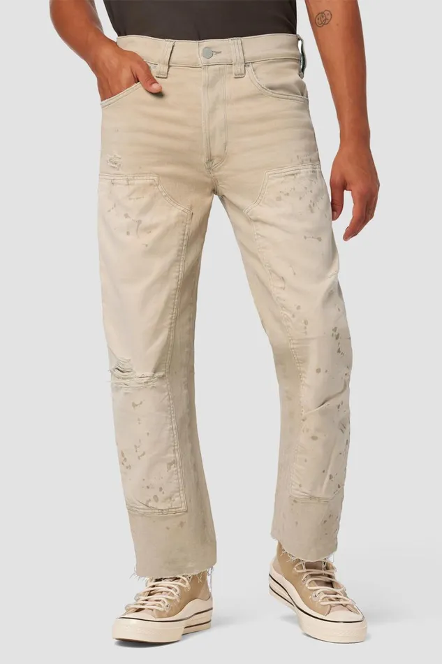 Hudson Jeans Pants Reese Carpenter Pant Distress Beige 8211 Men