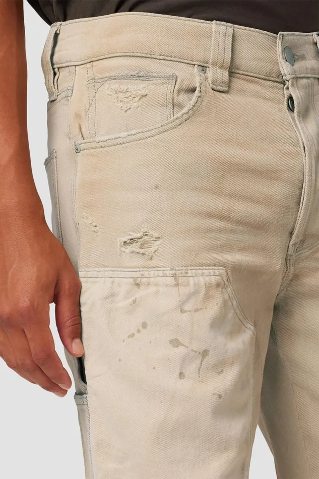 Hudson Jeans Pants Reese Carpenter Pant Distress Beige 8211 Men