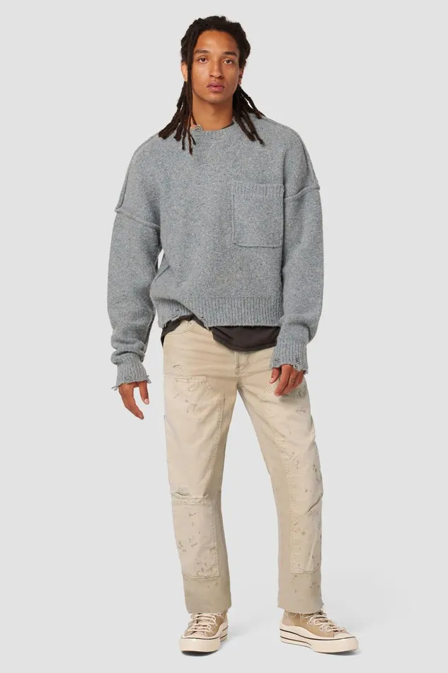 Hudson Jeans Pants Reese Carpenter Pant Distress Beige 8211 Men