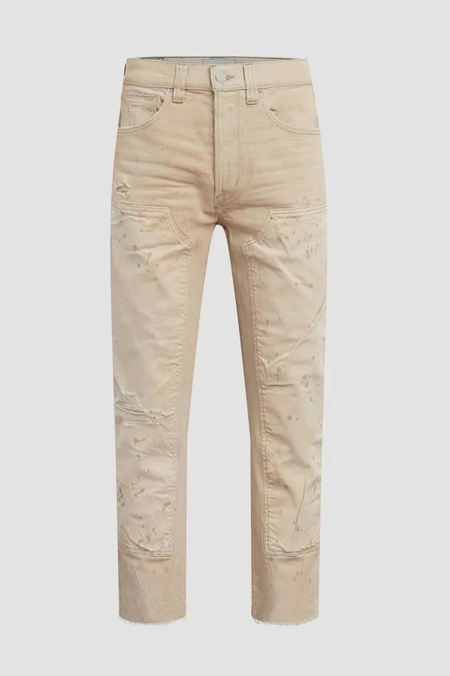 Hudson Jeans Pants Reese Carpenter Pant Distress Beige 8211 Men