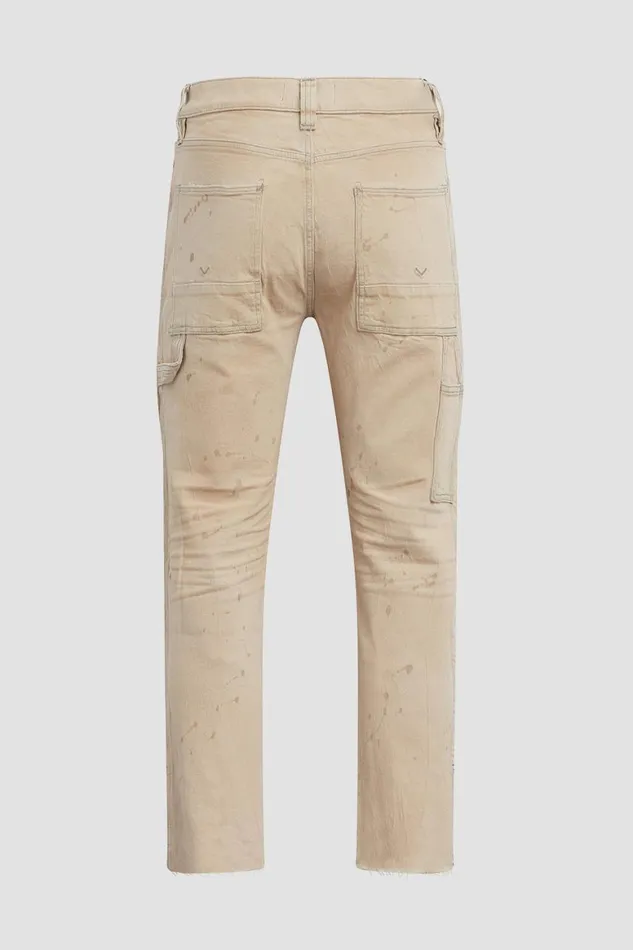 Hudson Jeans Pants Reese Carpenter Pant Distress Beige 8211 Men