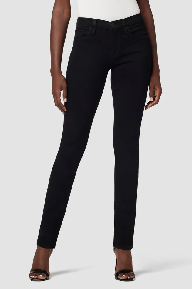 Hudson Jeans Straight Nico MidRise Straight Jean Black 8211 Women