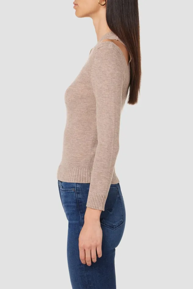 Hudson Jeans Tops and Sweaters Cut Out Long Sleeve Sweater Oatmeal 8211 Women Hudson Jeans Tops and Sweaters Cut Out Long Sleeve Sweater Oatmeal 8211 Women