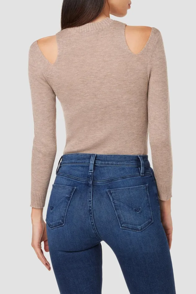 Hudson Jeans Tops and Sweaters Cut Out Long Sleeve Sweater Oatmeal 8211 Women Hudson Jeans Tops and Sweaters Cut Out Long Sleeve Sweater Oatmeal 8211 Women