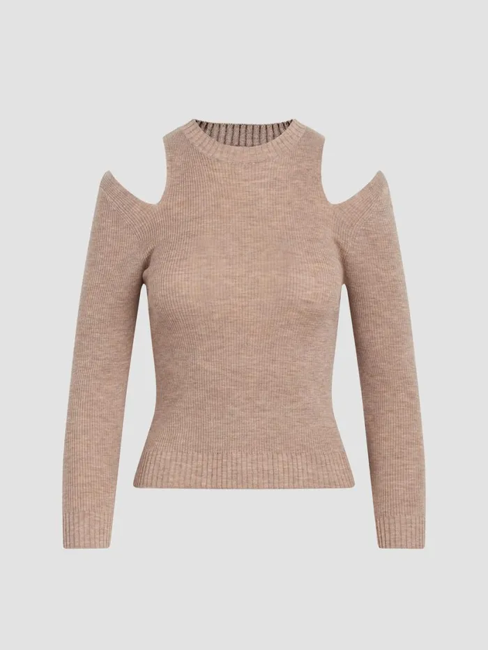 Hudson Jeans Tops and Sweaters Cut Out Long Sleeve Sweater Oatmeal 8211 Women Hudson Jeans Tops and Sweaters Cut Out Long Sleeve Sweater Oatmeal 8211 Women