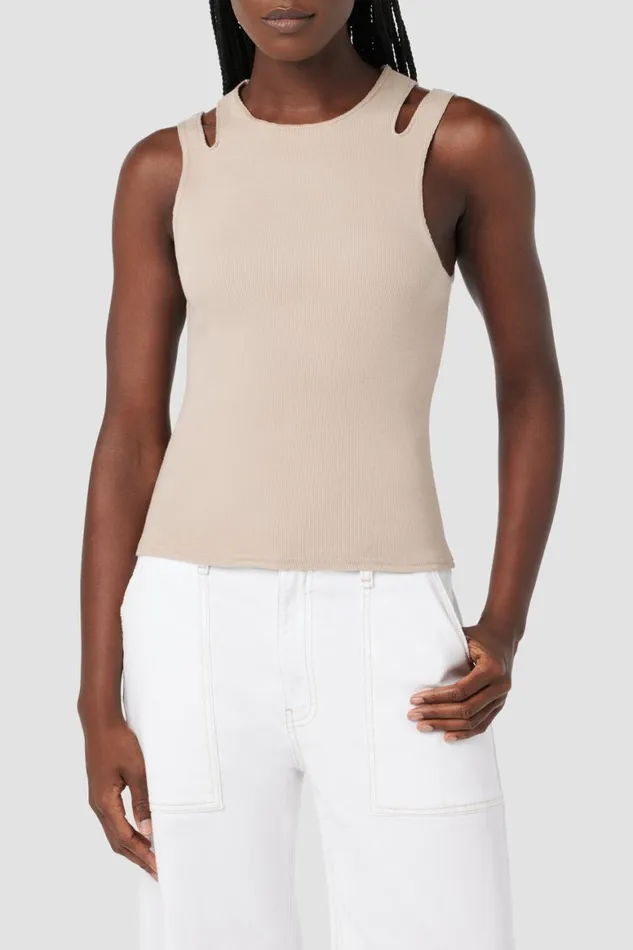 Hudson Jeans Tops and Sweaters Cut Out Tank Camel 8211 Women