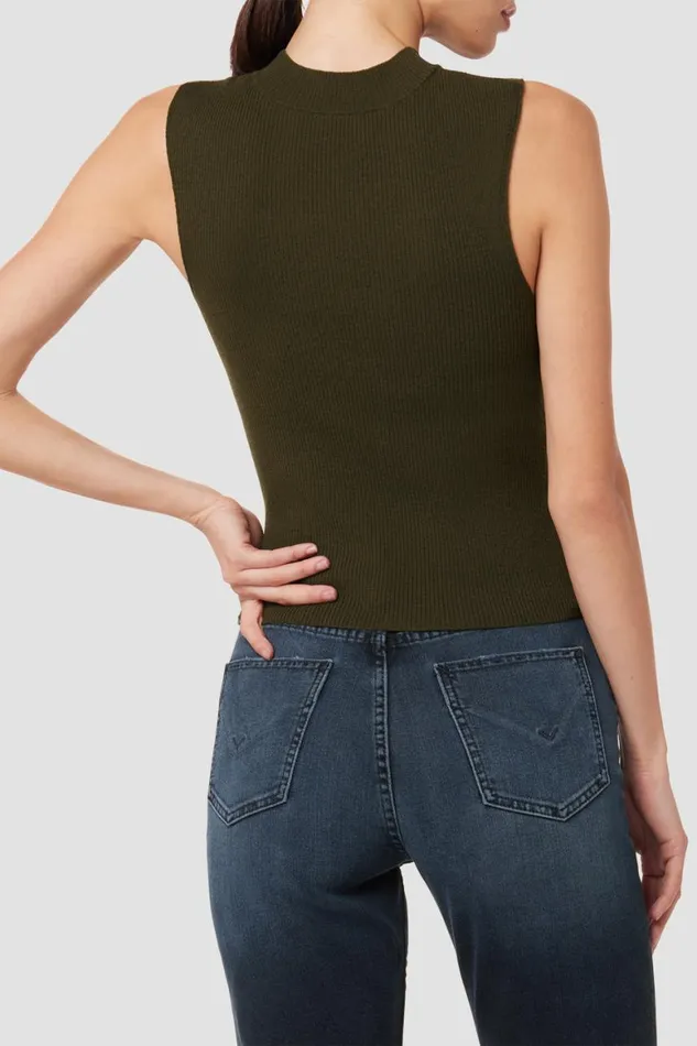 Hudson Jeans Tops and Sweaters Mock Neck Sweater Tank Olive Green 8211 Women