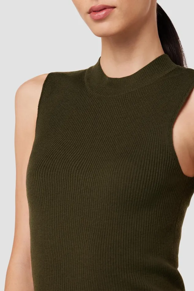 Hudson Jeans Tops and Sweaters Mock Neck Sweater Tank Olive Green 8211 Women