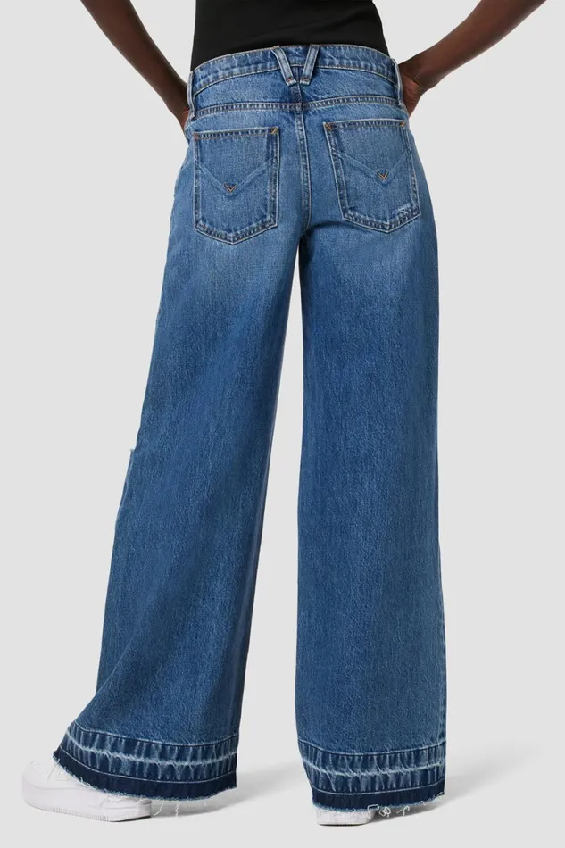 Hudson Jeans Wide Leg Freya MidRise Skater Pant Rip Repair Winter 8211 Women Hudson Jeans Wide Leg Freya MidRise Skater Pant Rip Repair Winter 8211 Women
