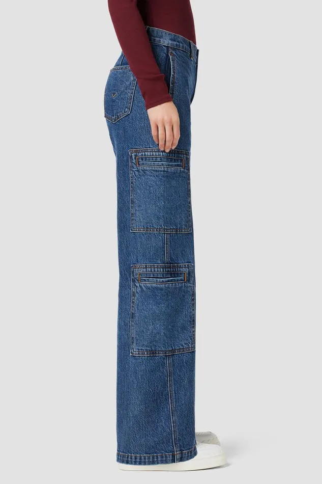 Hudson Jeans Wide Leg HighRise Welt Pocket Cargo Petite Pant Wonderland 8211 Women Hudson Jeans Wide Leg HighRise Welt Pocket Cargo Petite Pant Wonderland 8211 Women