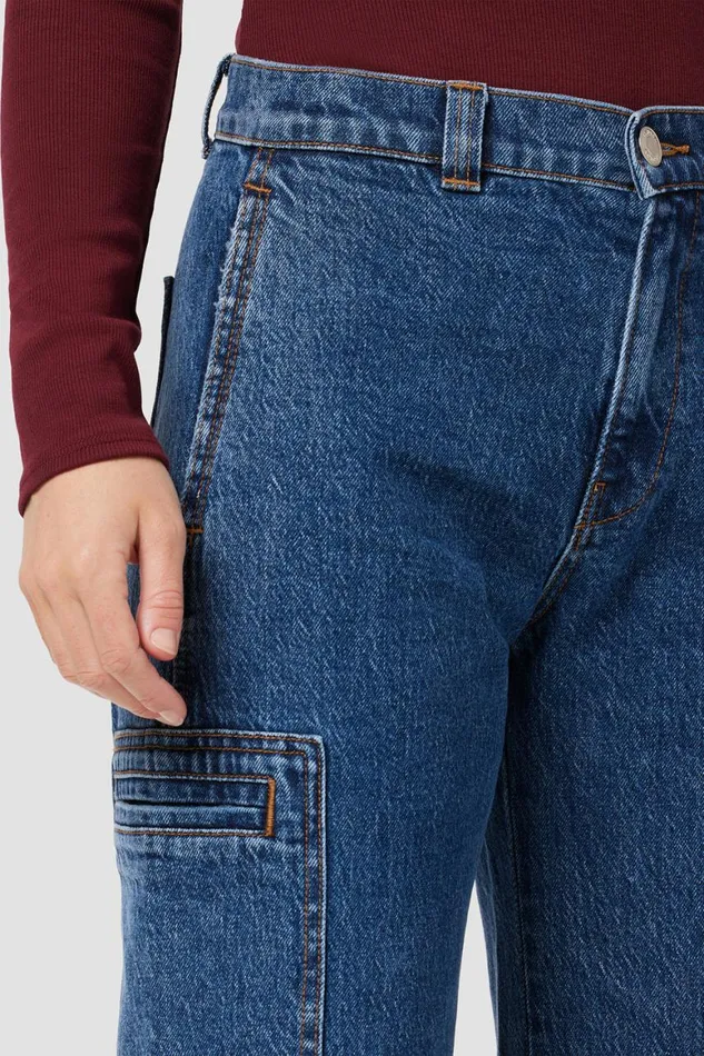 Hudson Jeans Wide Leg HighRise Welt Pocket Cargo Petite Pant Wonderland 8211 Women Hudson Jeans Wide Leg HighRise Welt Pocket Cargo Petite Pant Wonderland 8211 Women