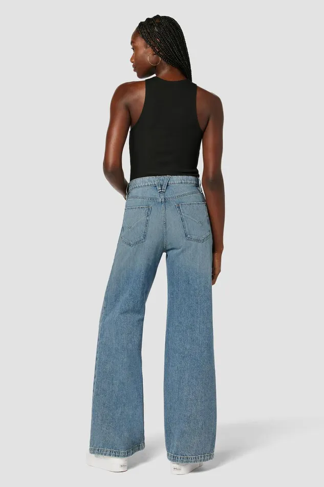 Hudson Jeans Wide Leg Jodie HighRise Loose Wide Leg Petite Jean Thunder Destructed 8211 Women Hudson Jeans Wide Leg Jodie HighRise Loose Wide Leg Petite Jean Thunder Destructed 8211 Women