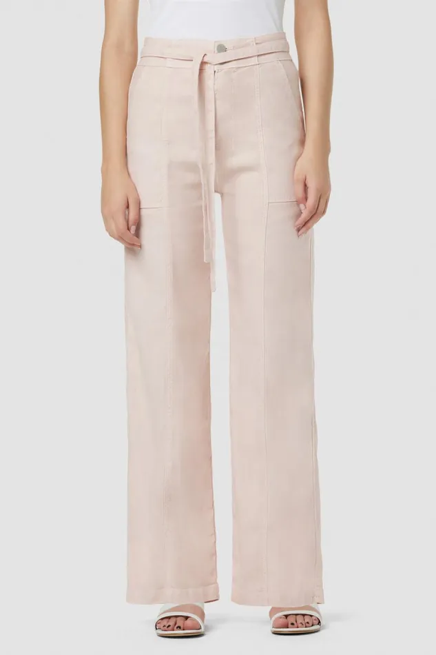 Hudson Jeans Wide Leg Tie Waist Wide Leg Barefoot Trouser Cameo Rose 8211 Women Hudson Jeans Wide Leg Tie Waist Wide Leg Barefoot Trouser Cameo Rose 8211 Women