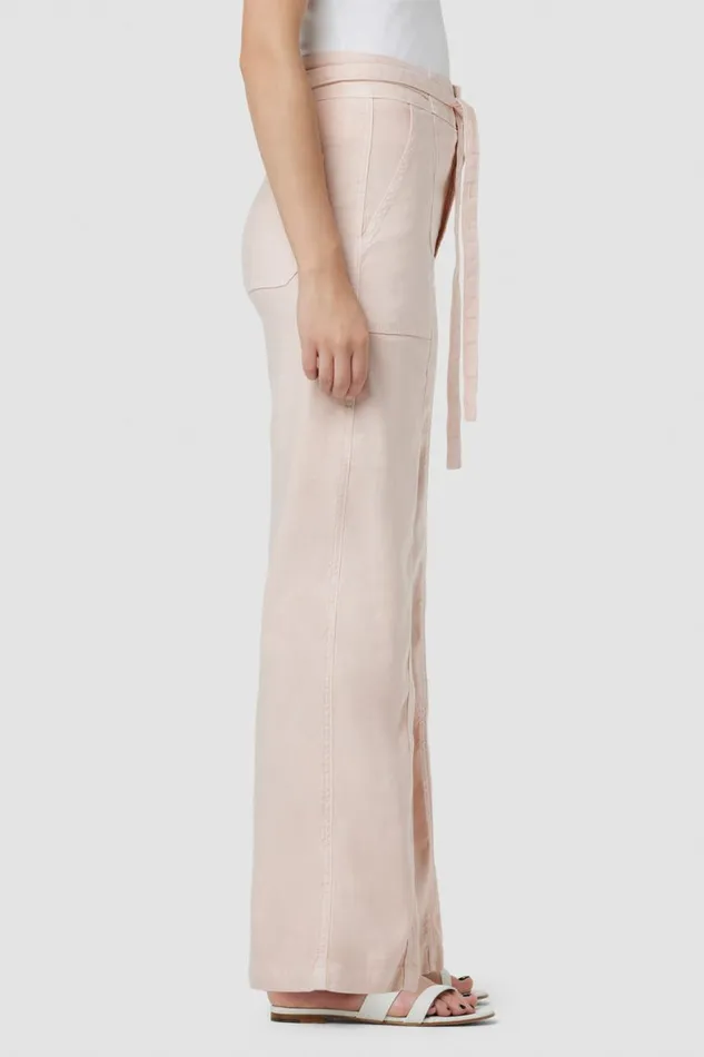 Hudson Jeans Wide Leg Tie Waist Wide Leg Barefoot Trouser Cameo Rose 8211 Women Hudson Jeans Wide Leg Tie Waist Wide Leg Barefoot Trouser Cameo Rose 8211 Women