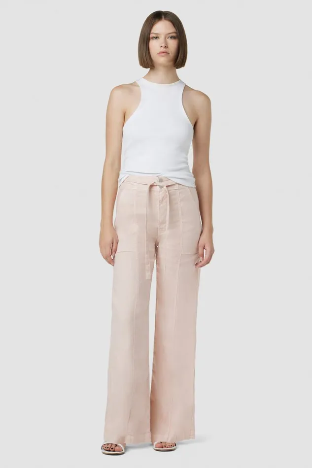 Hudson Jeans Wide Leg Tie Waist Wide Leg Barefoot Trouser Cameo Rose 8211 Women Hudson Jeans Wide Leg Tie Waist Wide Leg Barefoot Trouser Cameo Rose 8211 Women