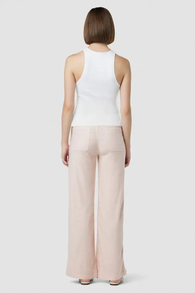 Hudson Jeans Wide Leg Tie Waist Wide Leg Barefoot Trouser Cameo Rose 8211 Women Hudson Jeans Wide Leg Tie Waist Wide Leg Barefoot Trouser Cameo Rose 8211 Women