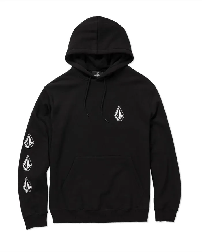 Iconic Stone Pullover Hoodie 8211 Black Mens Volcom Hoodies