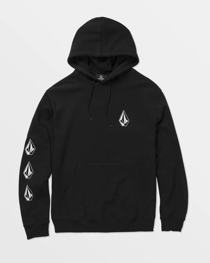 Iconic Stone Pullover Hoodie 8211 Black Mens Volcom Hoodies