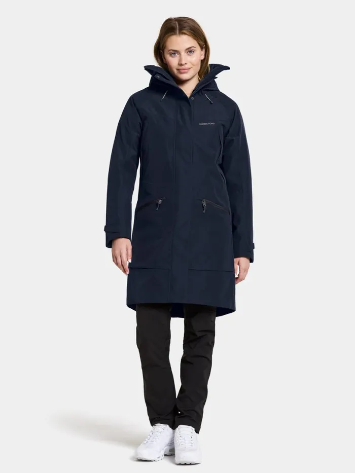Ilma Parka Dark Night Blue Women Didriksons Spring Jackets