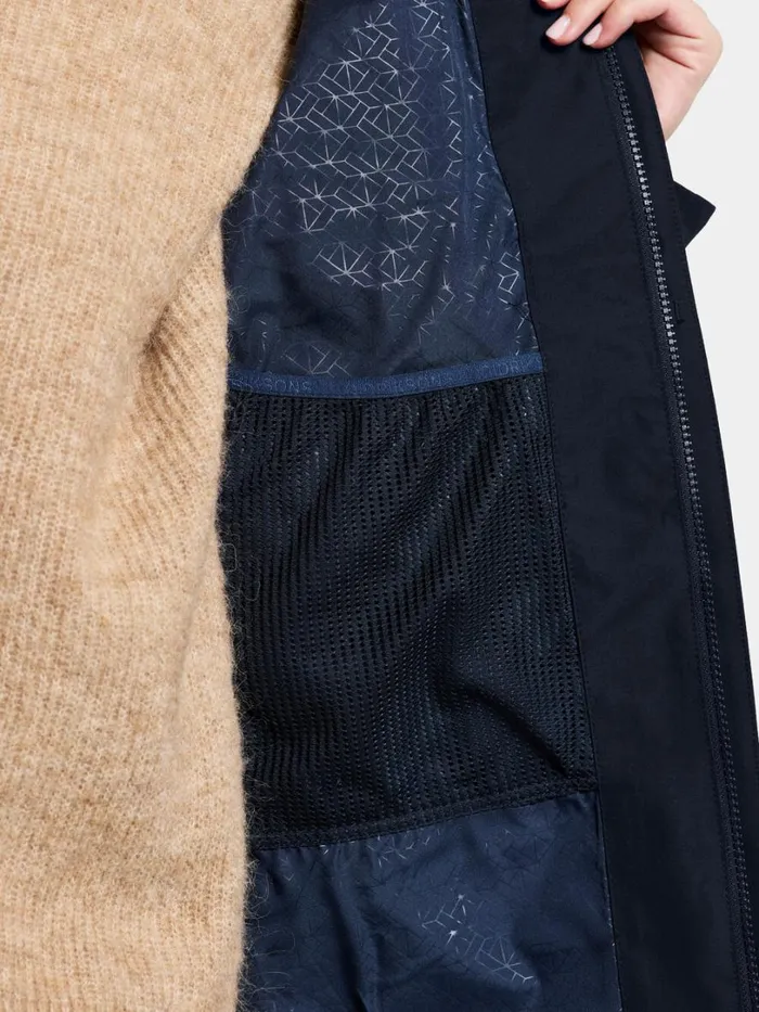 Ilma Parka Dark Night Blue Women Didriksons Spring Jackets