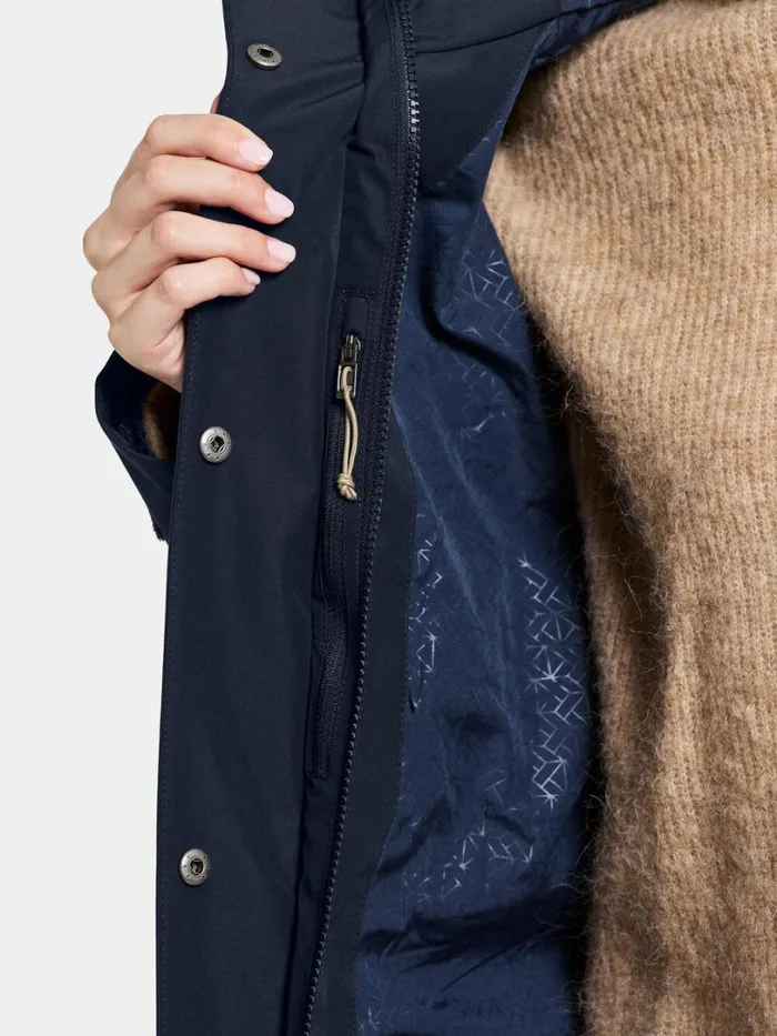 Ilma Parka Dark Night Blue Women Didriksons Spring Jackets