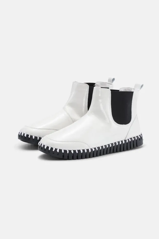 Ilse Jacobsen Ankel Boot Gloss 8211 Kit Black Women Tulip Flats