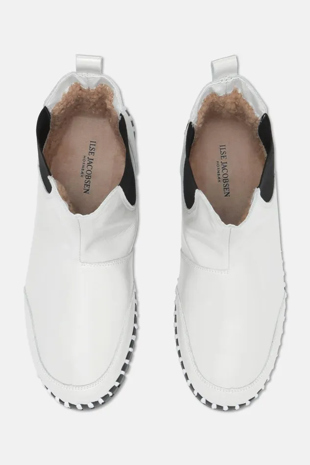 Ilse Jacobsen Ankel Boot Gloss 8211 Kit Black Women Tulip Flats