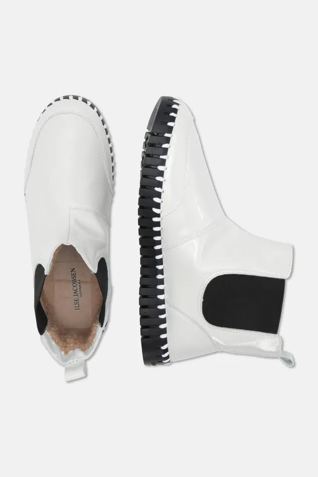 Ilse Jacobsen Ankel Boot Gloss 8211 Kit Black Women Tulip Flats