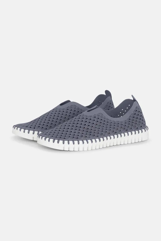Ilse Jacobsen Flats 8211 Grey Blue Women Tulip Flats