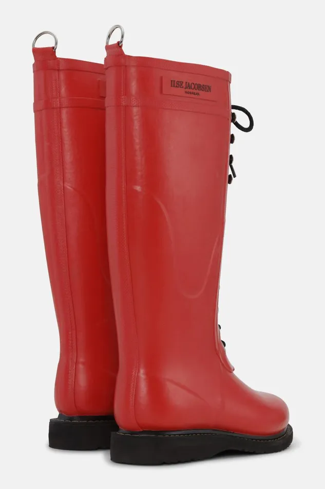 Ilse Jacobsen Long Rubber Boots 8211 Deep Red Women Rainboots Long
