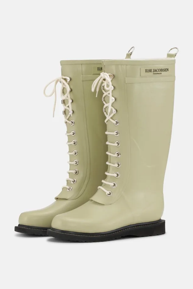 Ilse Jacobsen Long Rubber Boots 8211 Olive Grass Women Rainboots Long