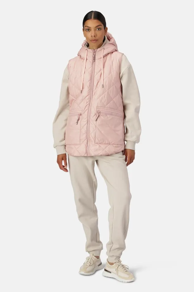 Ilse Jacobsen Padded Vest 8211 Pale Pink Women Jackets And Coats