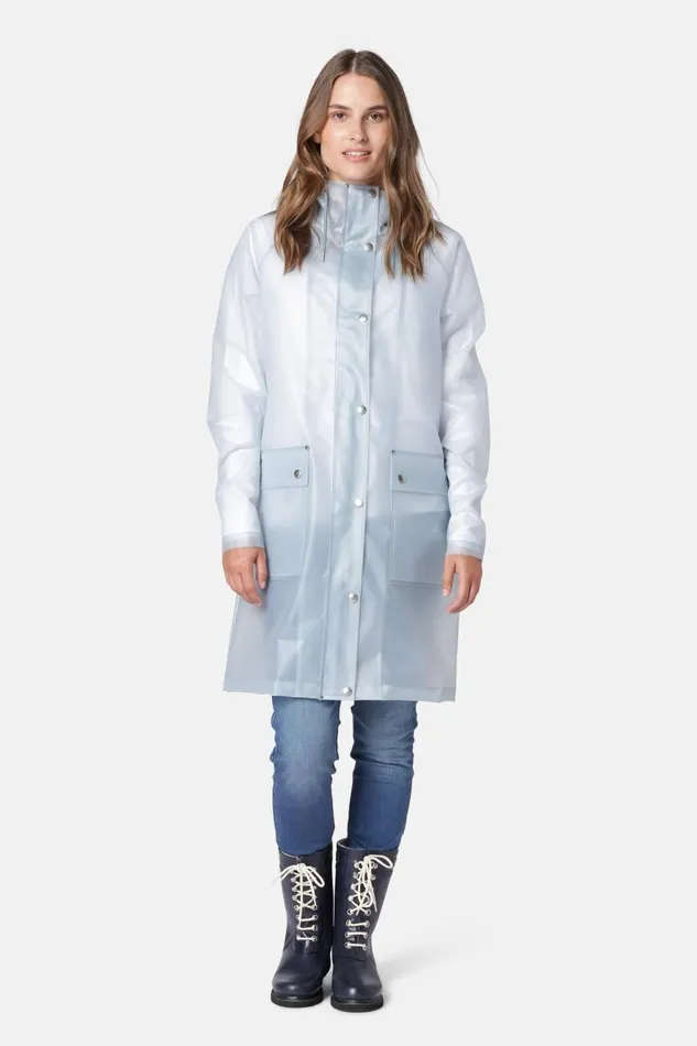 Ilse Jacobsen Raincoat 8211 Smoke Blue Women Raincoats