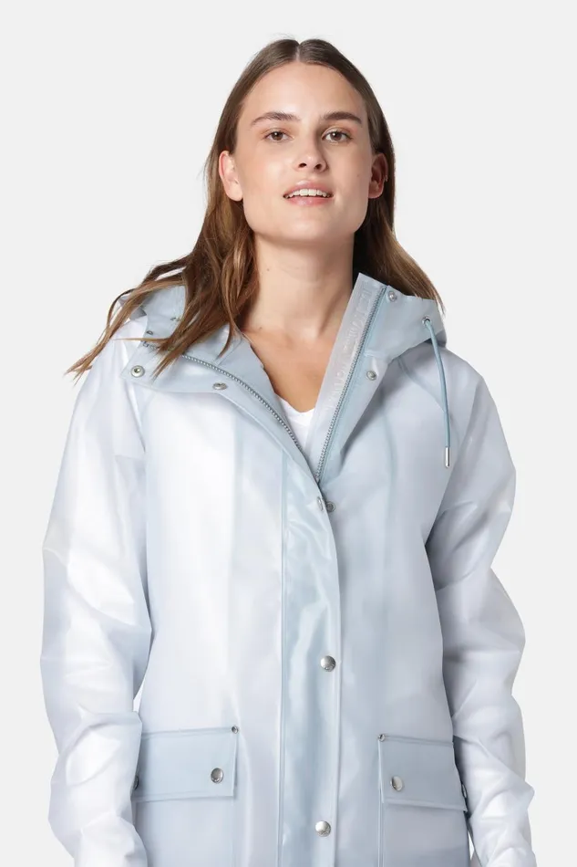 Ilse Jacobsen Raincoat 8211 Smoke Blue Women Raincoats