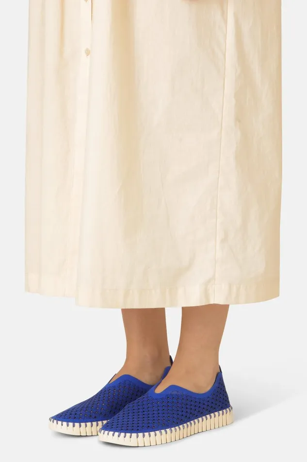 Ilse Jacobsen Tulip SlipIn 8211 Blue Web Women Tulip Flats