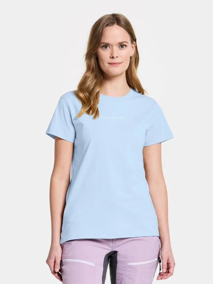 Ingar TShirt Printed Sea Blue Women Didriksons Tshirts