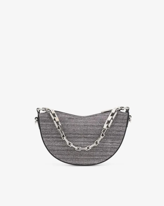 IRO ARC BABY GLITTER SHOULDER BAG Silverblack Women Bags