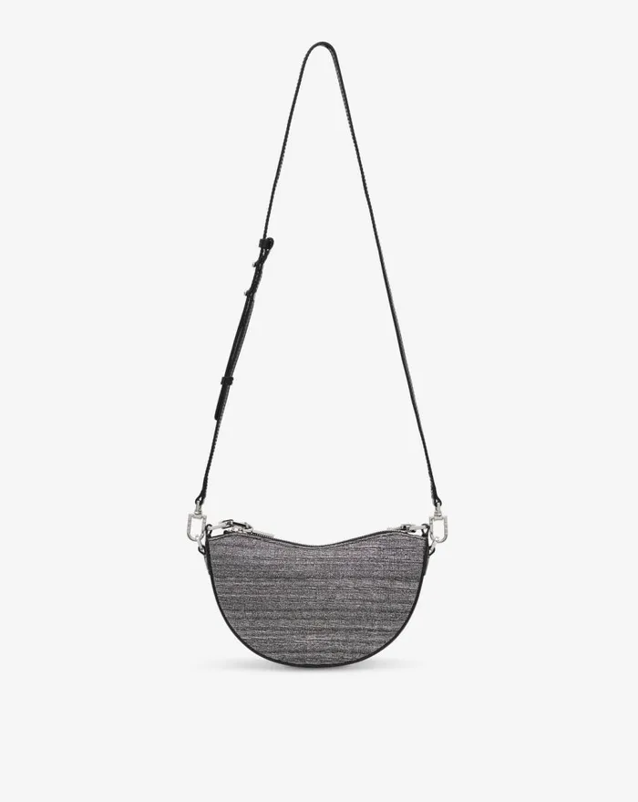 IRO ARC BABY GLITTER SHOULDER BAG Silverblack Women Bags