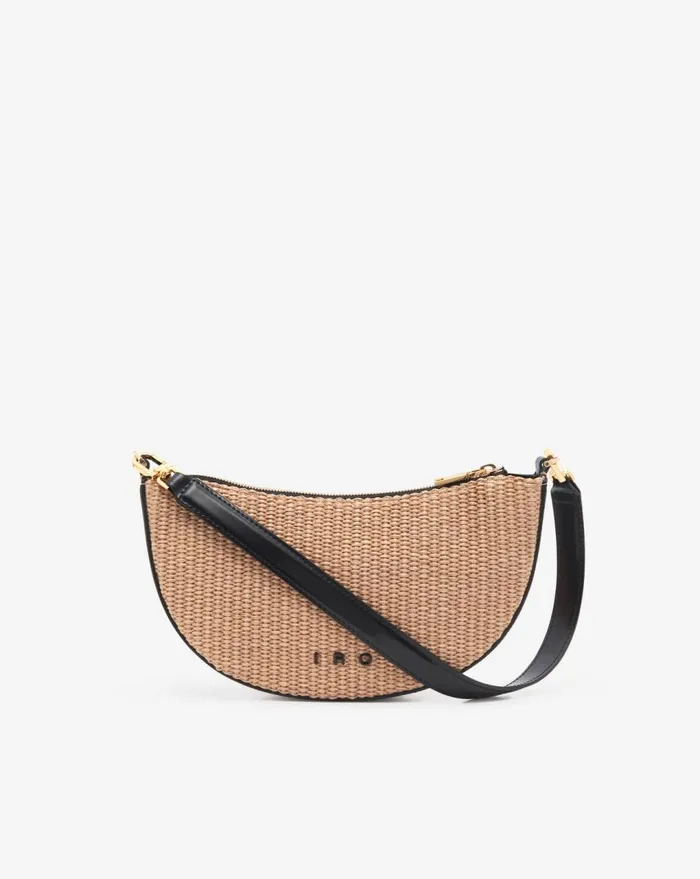 IRO ARC BABY RAFFIA SHOULDER BAG Sandblack Women Bags