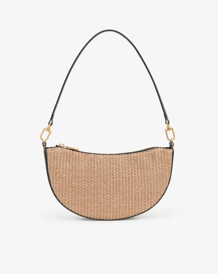 IRO ARC BABY RAFFIA SHOULDER BAG Sandblack Women Bags