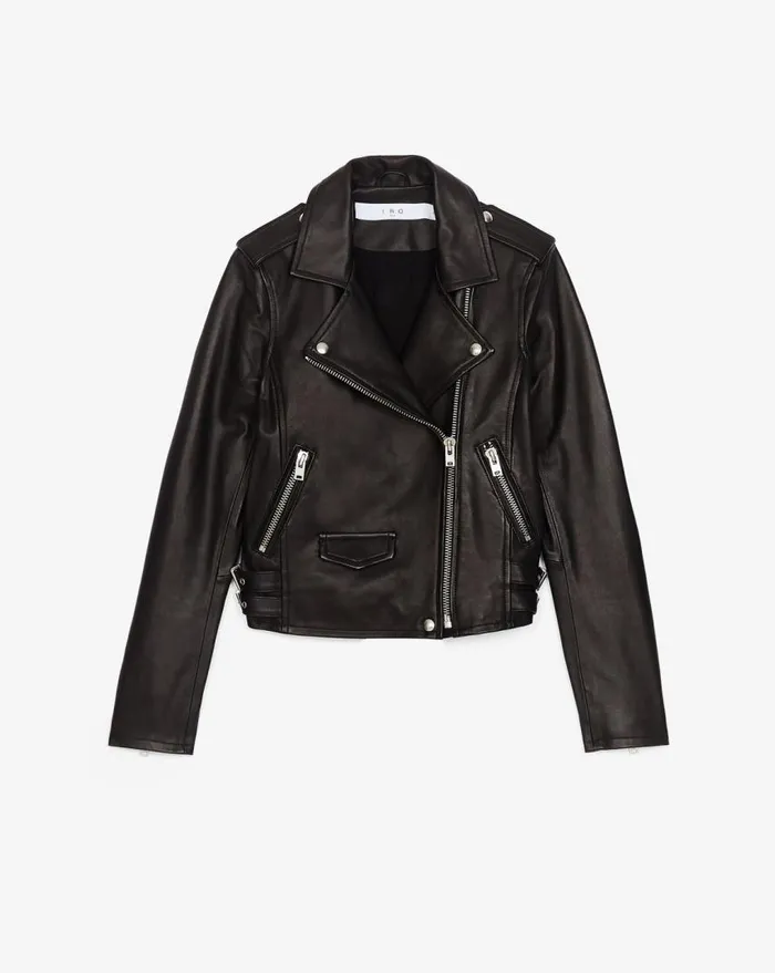 IRO ASHVILLE LEATHER JACKET Black Women Jackets and Coats