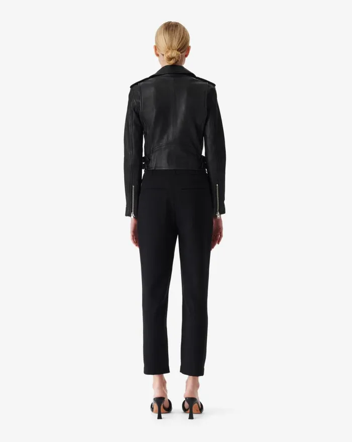 IRO ASHVILLE LEATHER JACKET Black Women Jackets and Coats