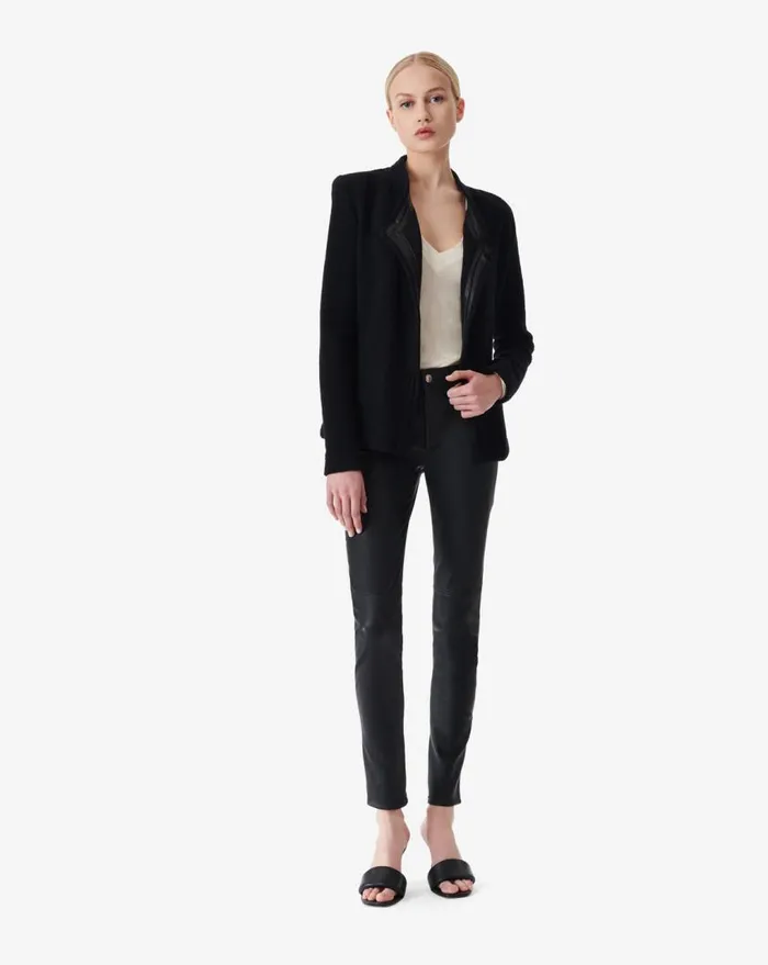IRO AWA TEXTURED JACKET Black Women Jackets and Coats