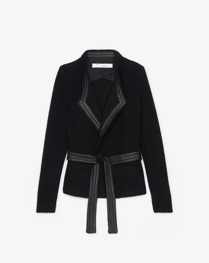 IRO AWA TEXTURED JACKET Black Women Jackets and Coats
