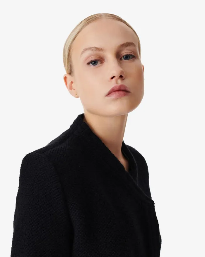 IRO AWA TEXTURED JACKET Black Women Jackets and Coats