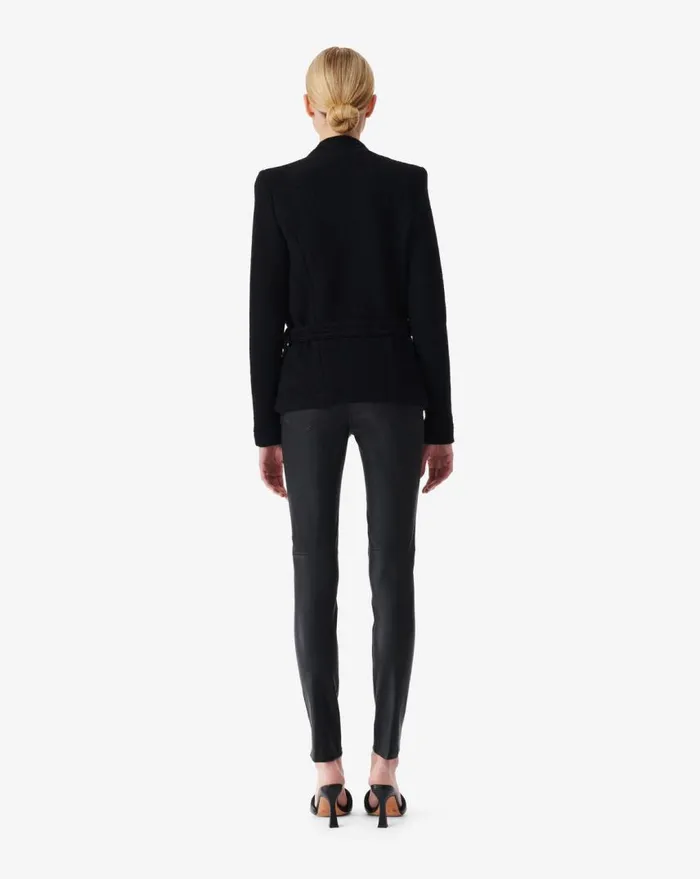 IRO AWA TEXTURED JACKET Black Women Jackets and Coats