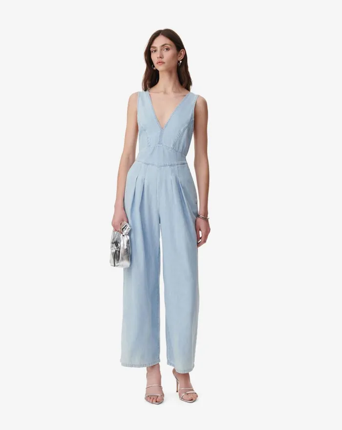 IRO BASILI DENIM JUMPSUIT Light Blue Women Jumpsuits