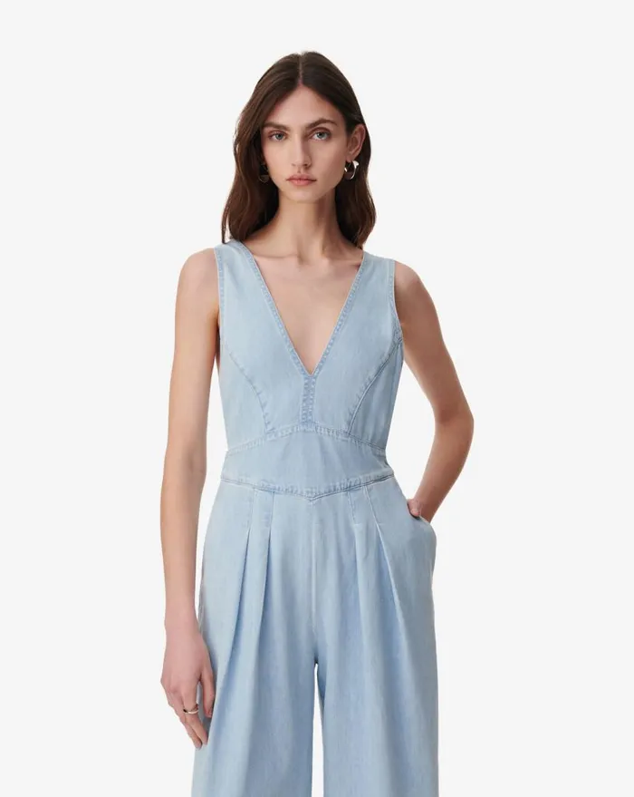 IRO BASILI DENIM JUMPSUIT Light Blue Women Jumpsuits