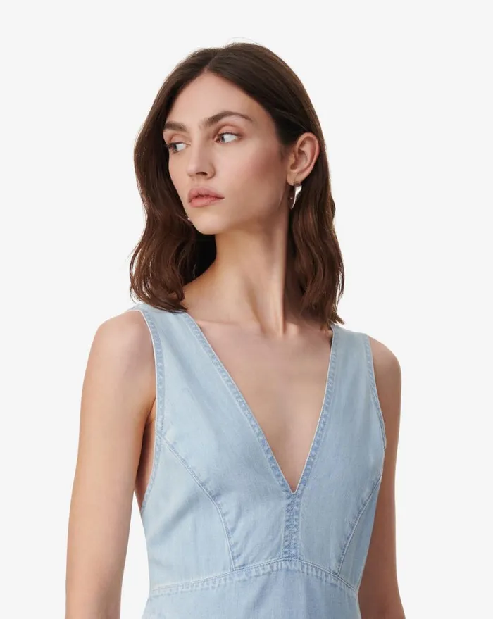 IRO BASILI DENIM JUMPSUIT Light Blue Women Jumpsuits