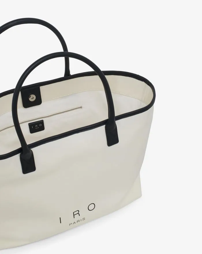 IRO CABIRO LARGE CANVAS TOTE BAG Light Beige Women Bags